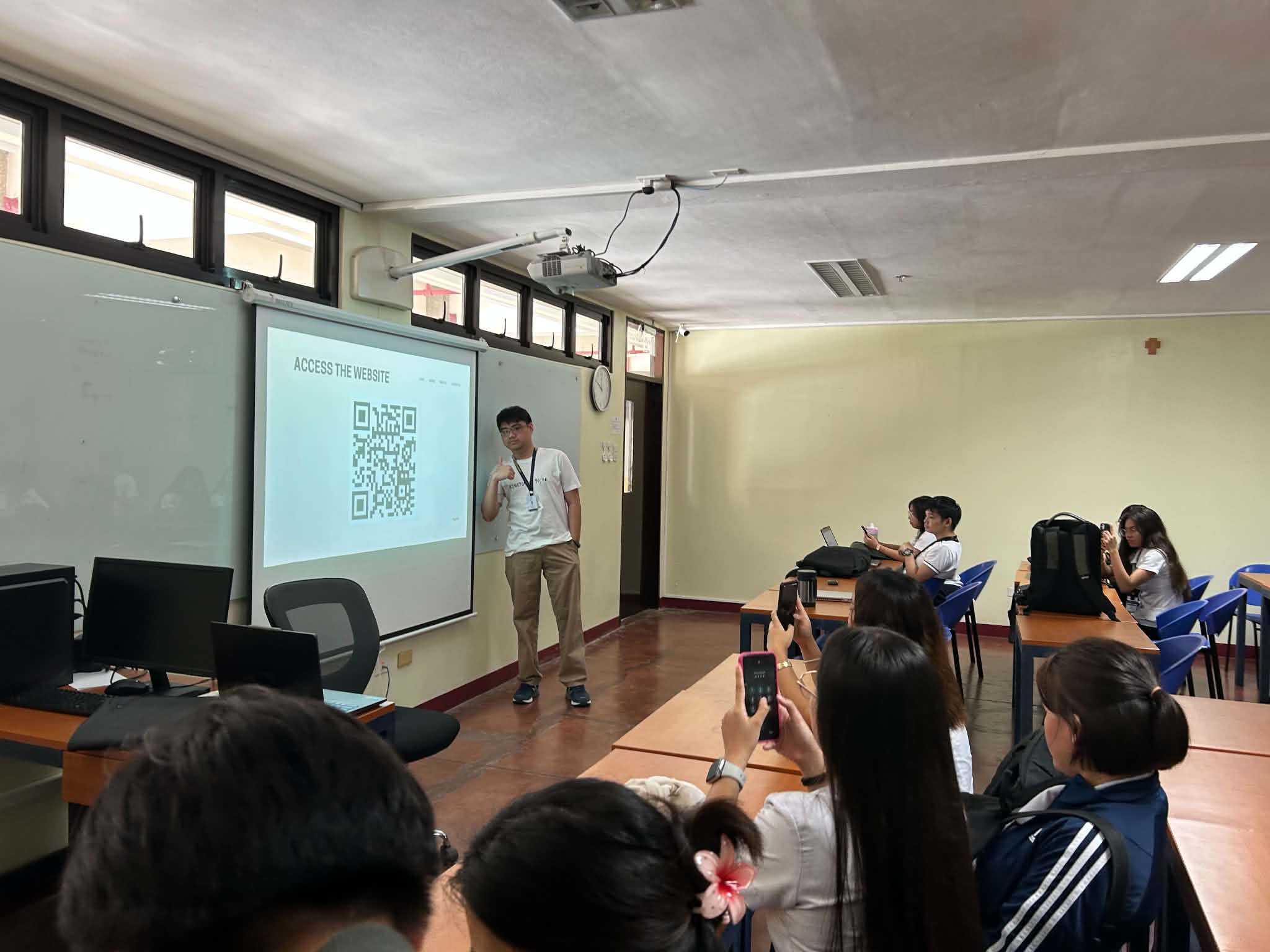 ClearTrack being introduced to students during an in-class demonstration
