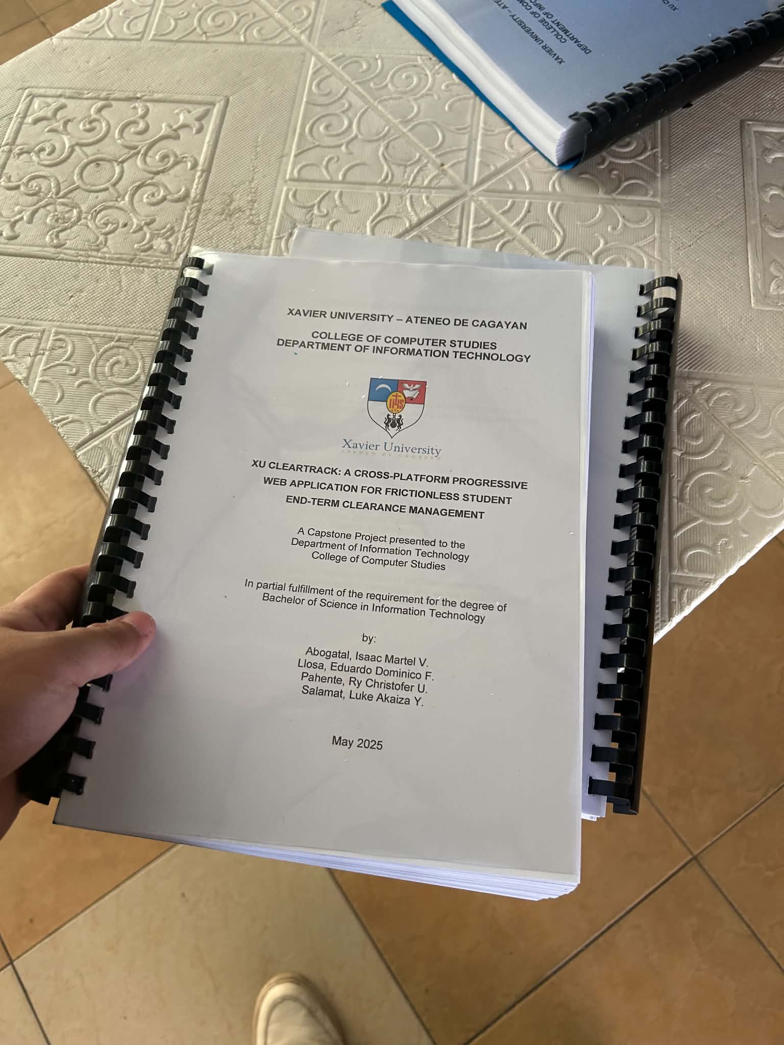 Bound ClearTrack capstone documentation submitted in May 2025